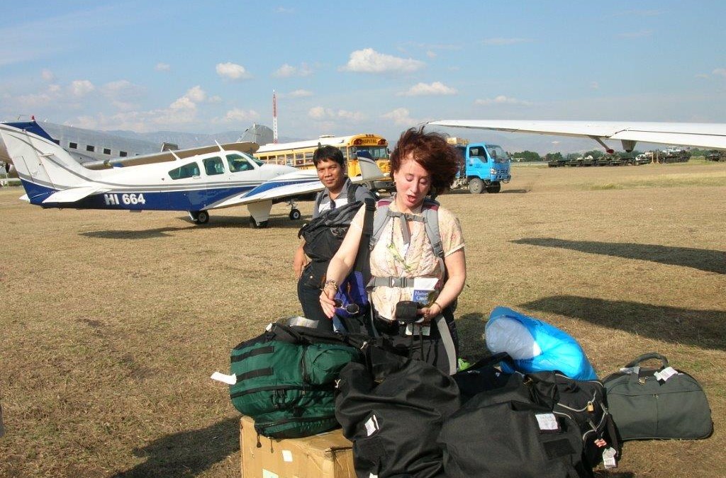 Landing with Supplies in Haiti After the Earthquake. Feb 2010
